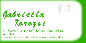 gabriella korozsi business card